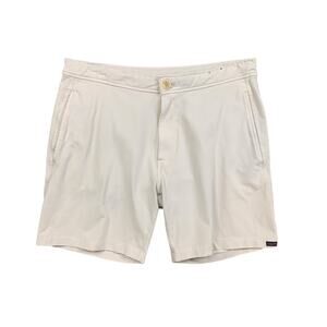 Goodman Brand Shorts Mens M Medium Shell White Stretchy Cotton Golf Chino